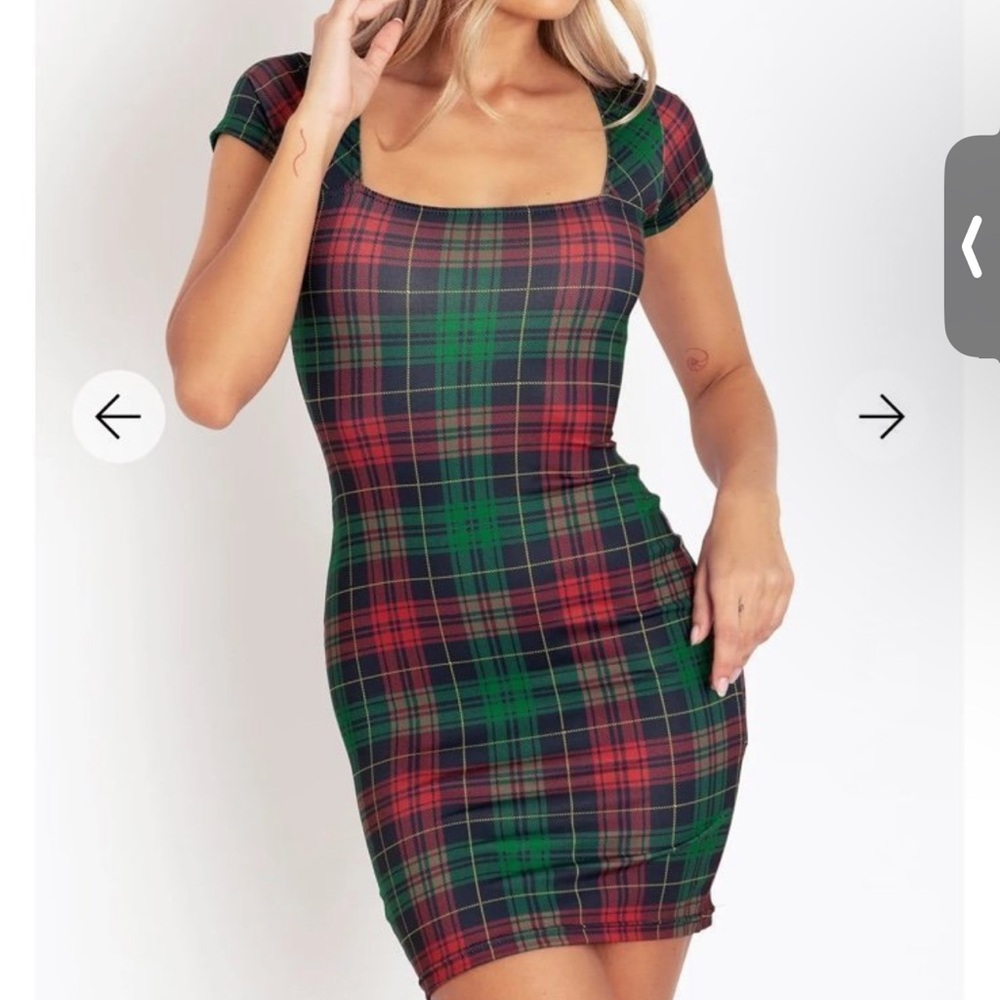 BLACKMILK TARTAN CHRISTMAS SQUARED UP by BBC  BODYCON DRESS - LIMITED NWOT XS